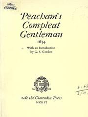 Cover of Compleat gentleman, 1634 by Peacham, Henry