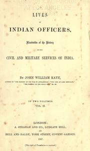 Front cover of Lives of Indian officers by John William Kaye