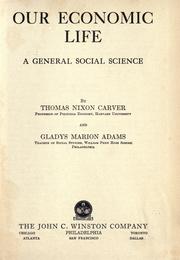 Cover of Our economic life by Thomas Nixon Carver