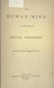 Cover of The human mind by Edward John Hamilton