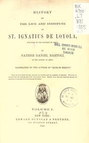 Front cover of Della vita e dell'istituto di S. Ignatio. by Daniello Bartoli