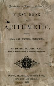 Cover of First book in arithmetic by Daniel W. Fish