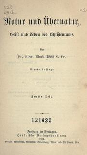 Cover of Natur und Uebernatur by Albert Maria Weiss