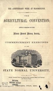 Front cover of The agricultural convention by Illinois Natural History Society.
