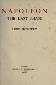 Front cover of Napoleon by Archibald Philip Primrose Earl of Rosebery