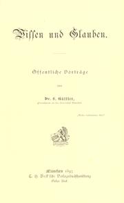 Cover of Wissen und Glauben by Carl Güttler