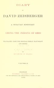 Front cover of Diary of David Zeisberger by David Zeisberger