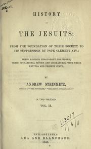 Front cover of History of the Jesuits by Andrew Steinmetz