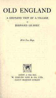 Cover of Old England by Gilbert, Bernard