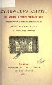 Cover of Cynewulf's Christ by Cynewulf