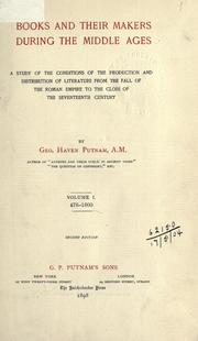 Cover of Books and their makers during the middle ages by George Haven Putnam