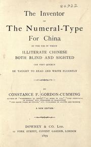 Front cover of The inventor of the numeral-type for China by C. F. Gordon-Cumming