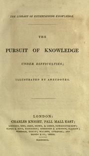 Front cover of The pursuit of knowledge under difficulties by George L. Craik