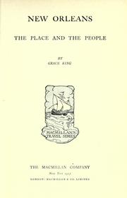 Front cover of New Orleans by Grace Elizabeth King