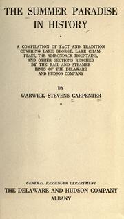 Front cover of The summer paradise in history by Warwick Stevens Carpenter