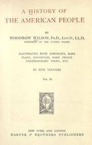Front cover of A history of the American people by Woodrow Wilson