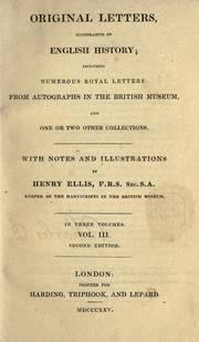 Cover of Original letters, illustrative of English history by Ellis, Henry Sir
