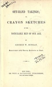 Cover of Off-hand takings by George W. Bungay