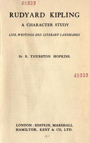 Front cover of Rudyard Kipling by R. Thurston Hopkins