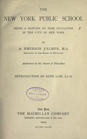 Front cover of The New York public school by Archie Emerson Palmer