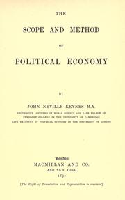 Cover of Scope and Method of Political Economy by John Neville Keynes