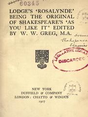 Cover of Rosalynde by Thomas Lodge