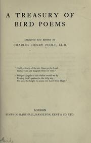 Front cover of A treasury of bird poems by Charles Henry Poole