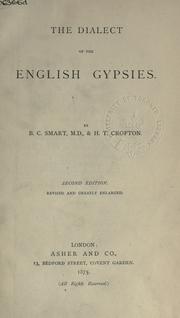Front cover of The dialect of the English gypsies by Bath Charles Smart