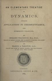 Cover of An elementary treatise on dynamics by Williamson, Benjamin