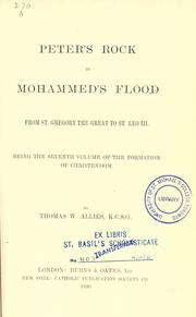 Front cover of Peter's rock in Mohammed's flood by T. W. Allies