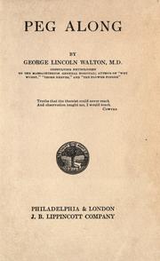 Cover of Peg along by George Lincoln Walton