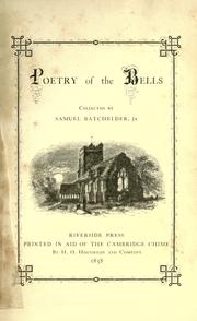 Front cover of Poetry of the bells by Batchelder, Samuel