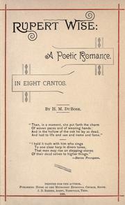 Cover of Rupert Wise by Du Bose, Horace M.
