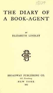 Front cover of The Diary Of A Book-Agent by Elizabeth Hobson