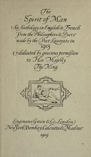 Cover of The spirit of man by Robert Seymour Bridges