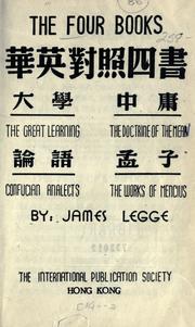 Front cover of The four books by Confucius