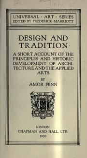 Front cover of Design and tradition by Amor Fenn