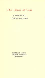 Cover of The house of Usna by Sharp, William