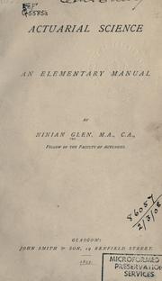 Cover of Actuarial science by Ninian Glen