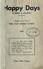 Cover of Happy days by Robert D. Mulvenna