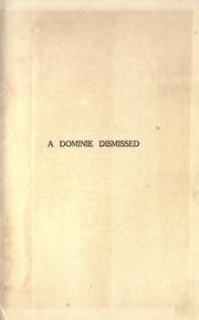 Front cover of A dominie dismissed by A. S. Neill