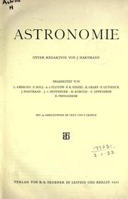 Front cover of Astronomie by Johannes Franz Hartmann