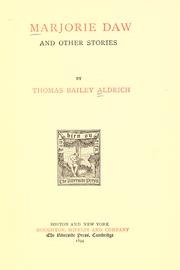 Front cover of Marjorie Daw and other stories by Thomas Bailey Aldrich