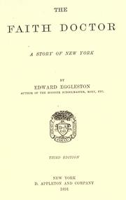 Front cover of The faith doctor by Edward Eggleston