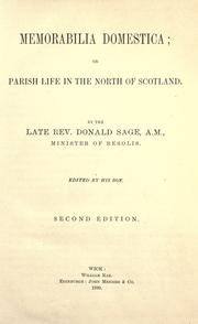 Cover of Memorabilia domestica by Donald Sage