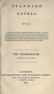 Front cover of The Heidenmauer (The heathens' wall); or the Benedictines by James Fenimore Cooper