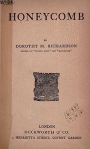 Cover of Honeycomb by Dorothy Richardson