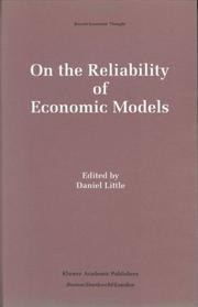 Front cover of On the reliability of economic models by Daniel Little