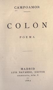 Cover of Colón by Ramón de Campoamor