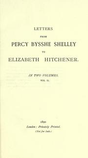 Cover of The letters of Percy Bysshe Shelley by Percy Bysshe Shelley